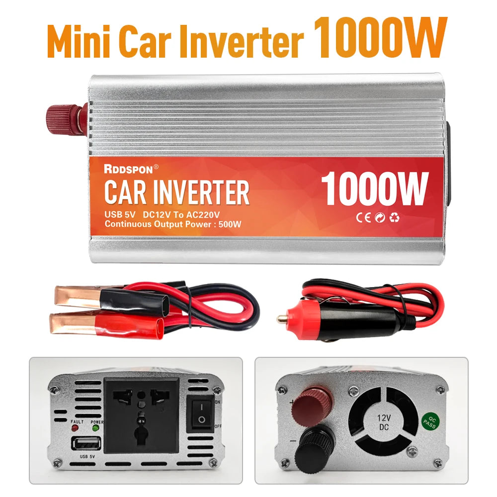 Car Inverter 12V 220V 200W-1000W AC Power Converter With 5V USB Sine Wave Car Inverter Charger Conversion Equipment