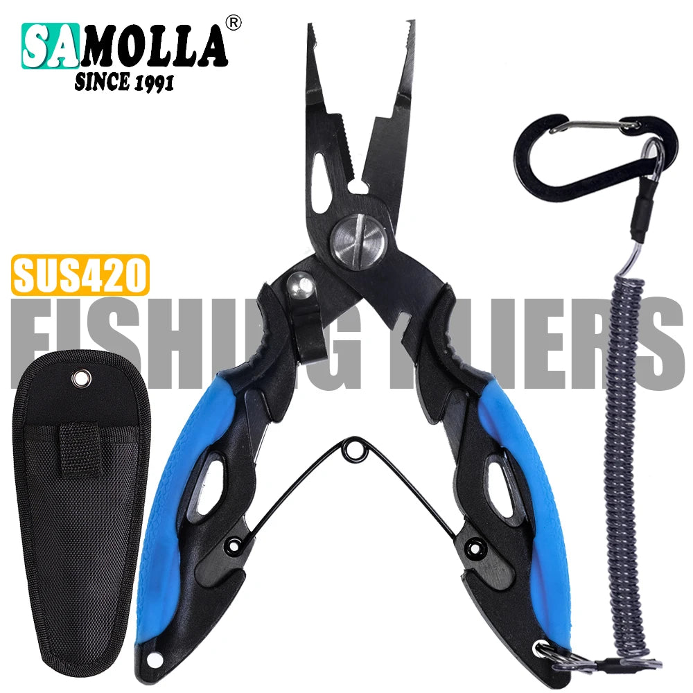New Multifunctional Fishing Pliers Accessories 420 Stainless Steel Body Scissors Line Cutter Hooks Remover Outdoor Fishing Tools