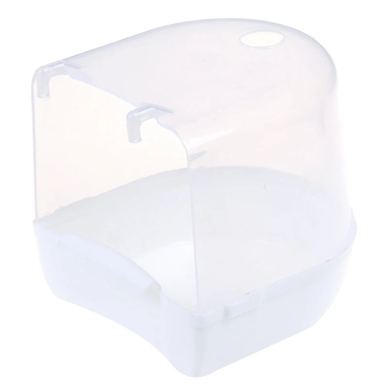 1Pc Plastic Bird Water Bath Box Parrots Parakeet Hanging Birdbath Cage Bathtub Bird Bath Bird Water Bath Tub Pet Bird Bowl