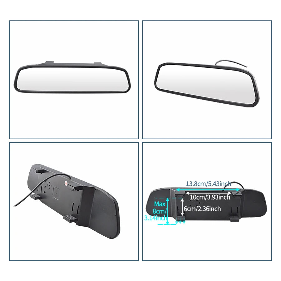 4.3inch Rearview Mirror Wireless Car Camera Kit