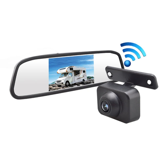 4.3inch Rearview Mirror Wireless Car Camera Kit