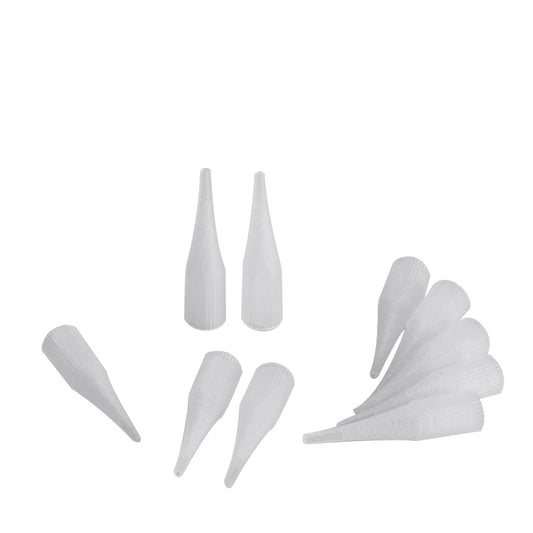 100Pcs 1RT Needle Caps  Eyebrow Tattoo Needle Tips For Permanent Makeup Plastic Tattoo Caps Matched For 1R Needles