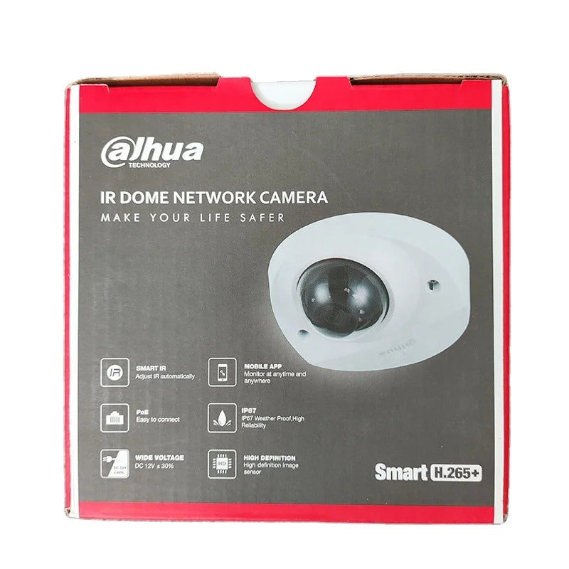 Dahua Original IPC-HDBW2431F-AS-S2 4MP IR 30m IP67 IK10 Built in MIC & SD Card Slot H.265 PoE Dahua Dome Network IP Camera