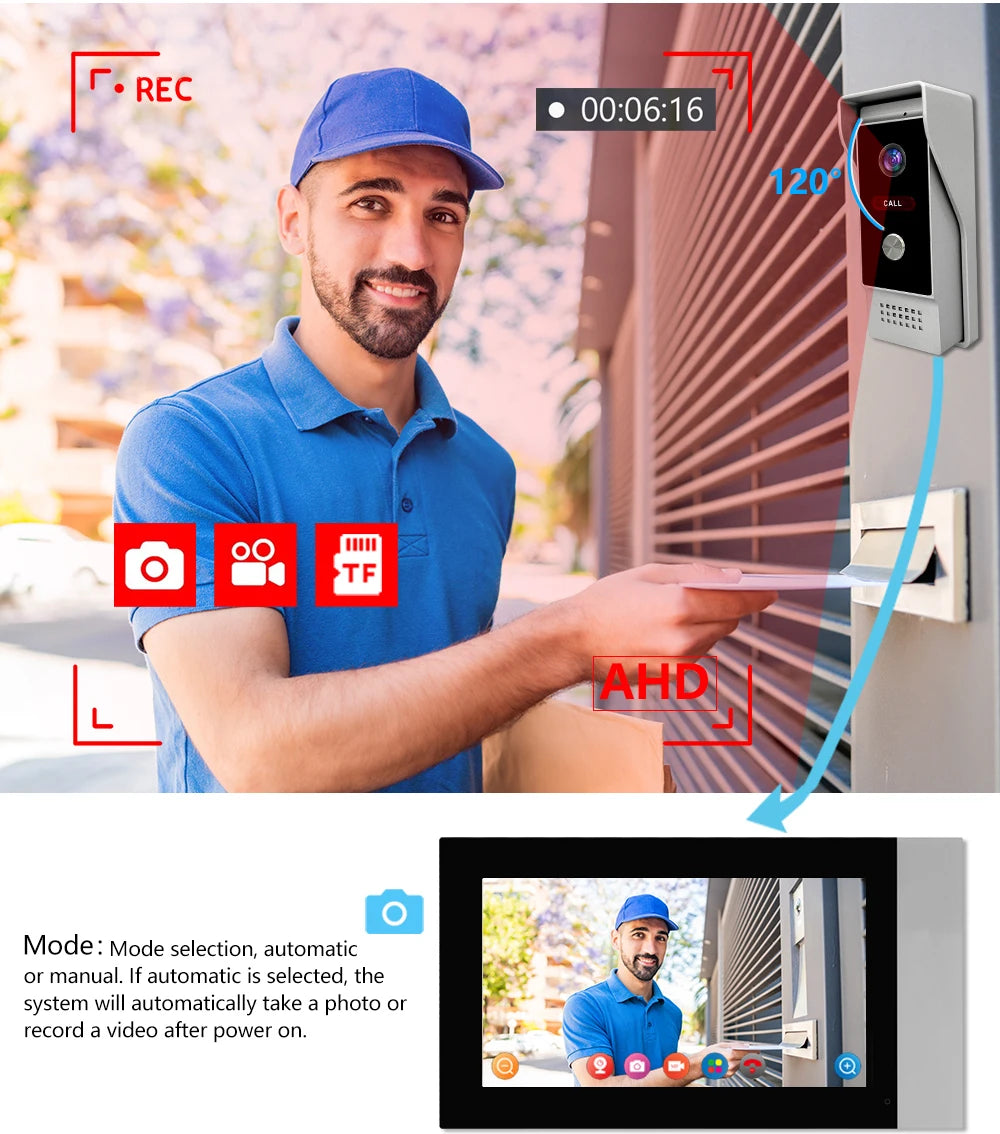 Best Offer 4 Wire TUYA Video Intercom WIFI Video Door Phone System Doorbell Real Factory Price Smartphone Video Intercom