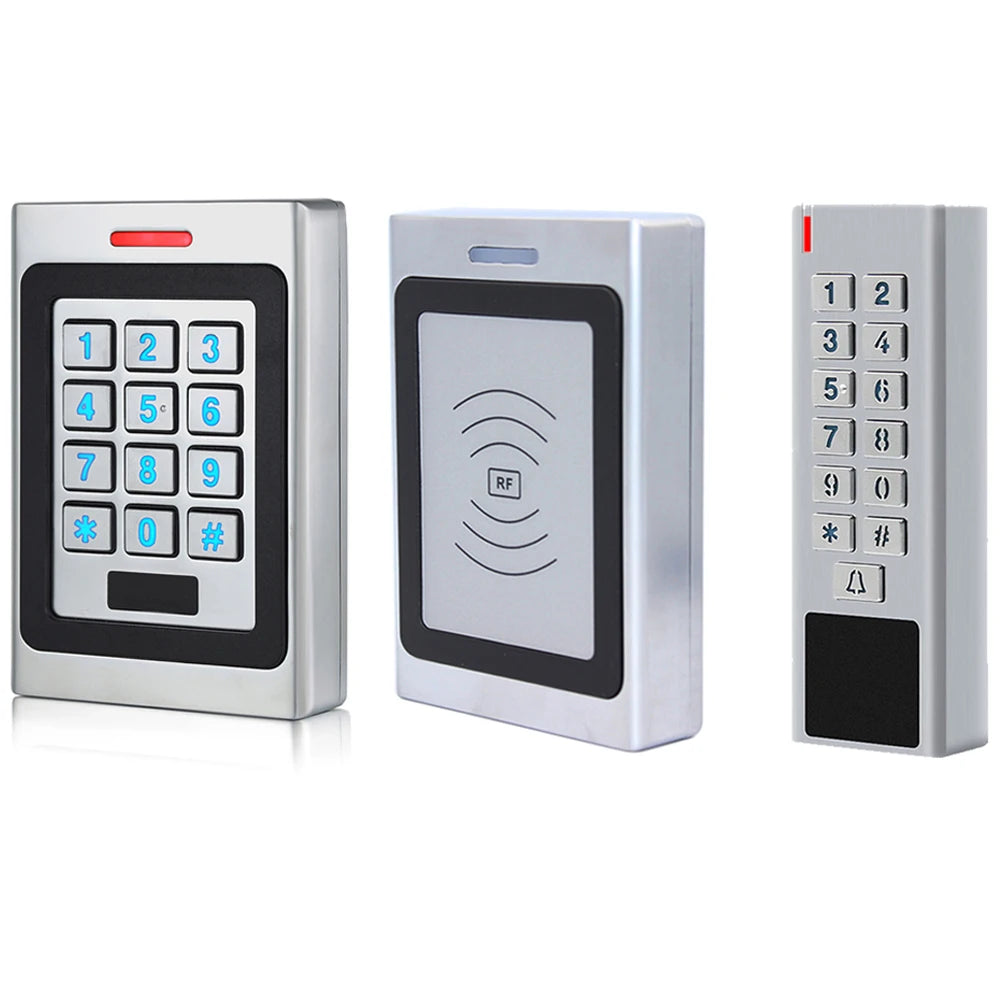 Access Control System Kit 5A Power Supply 180kg Magnetic Lock Exit Button RFID Keychain IP67 Waterproof A7 A8