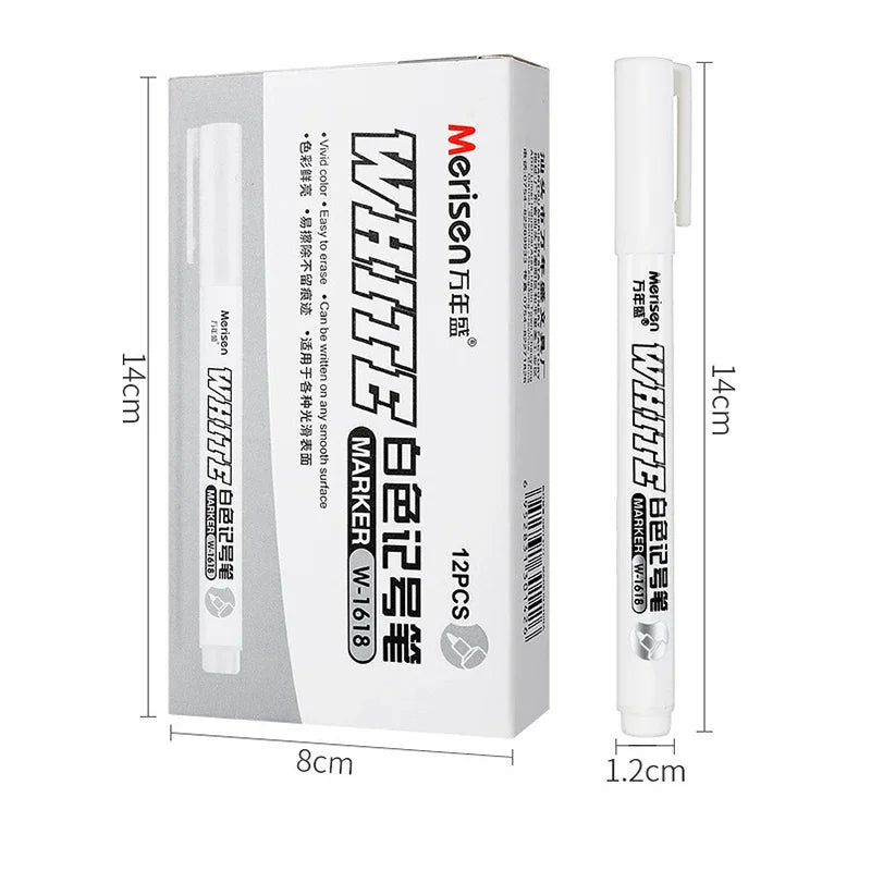 1 Pcs White Marker Pens Paint Oily Waterproof 1mm Tattoo Skin Markers Scribe Gel Pen DIY Permanent Makeup Tattoo Supplies