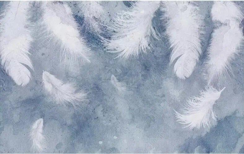 Custom photo wallpaper 3D mural Nordic minimalist luxury feather background wall hotel coffee shop decoration murals wall paper