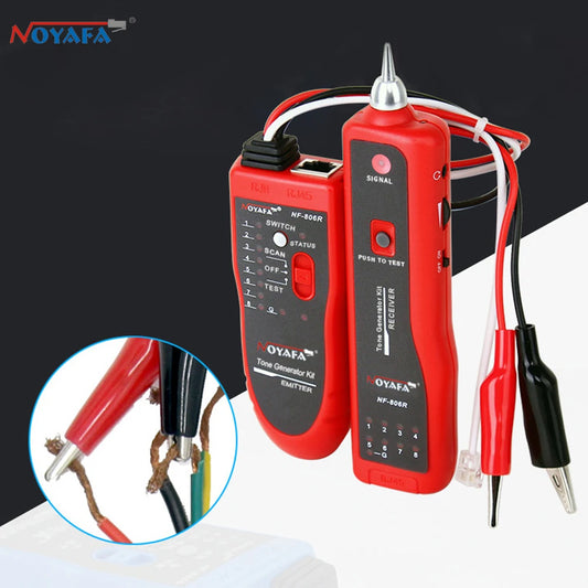 NOYAFA NF-806R Network Cable Tester Ethernet LAN Test Wire Tracer RJ45 RJ11 Line Finder LED Lighting Withstand Voltage
