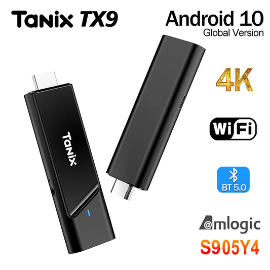 TANIX TX9 Android 11 TV Stick Smart TV Box AV1 Amlogic S905Y4 2GB 16GB DDR4 2.4G&5G Dual WIFI BT5.0 4K MINI TV Dongle