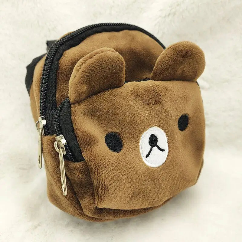 Pet Dog Backpack Durable Puppy Self Carry Backpack Adjustable Leash Cartoon Portable Harness Teddy Dog Outdoor Snack Bag