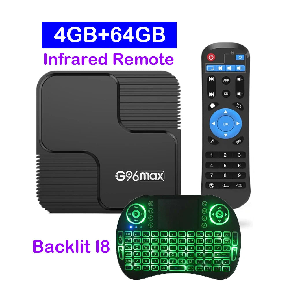 Smart TV Box G96 Max Android 14 Allwinner H618 Support Dual Band Wifi 2.4G 5G Wifi6 AV1 8K 8GB 32GB 64GB 128GB ATV Media Player