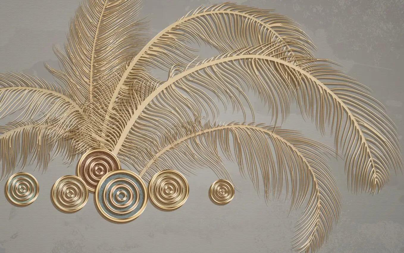 Custom photo wallpaper 3D mural Nordic minimalist luxury feather background wall hotel coffee shop decoration murals wall paper