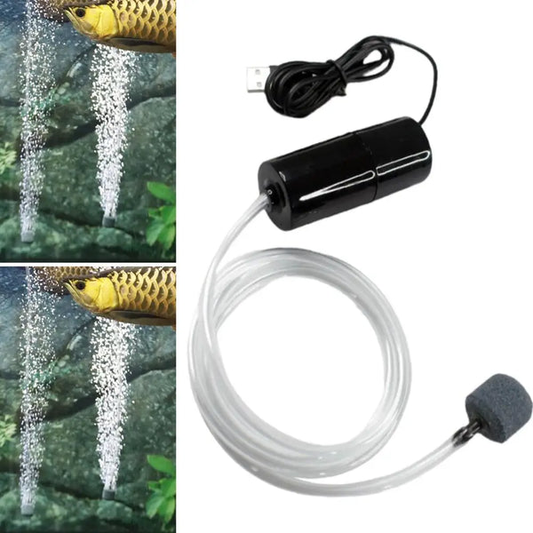 Aquarium USB Air Pump Fish Tank Silent Air Compressor Aquarium Portable Mini Oxygenator Oxygen Aerator Aquarium Accessories 5v