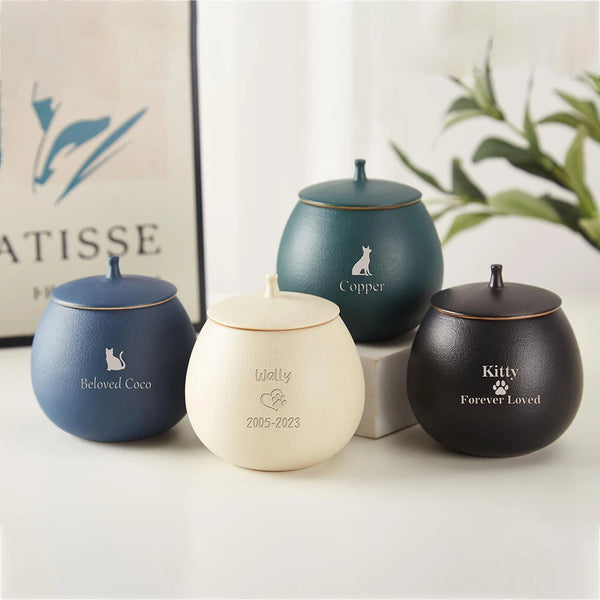 Personalized Ceramic Pet Keepsake Dog Cat Birds Urns Custom Ceramic Mmini Pet Urns Cat Rabbit Pig Ashes Reliquaries Monuments