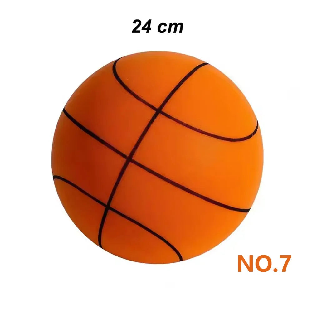 Silent Basketball Size 7 (29.5")/5# Dribbling Indoor Grooved Airless Foam Basketball Quiet Dribbling Indoor Training Silent Ball