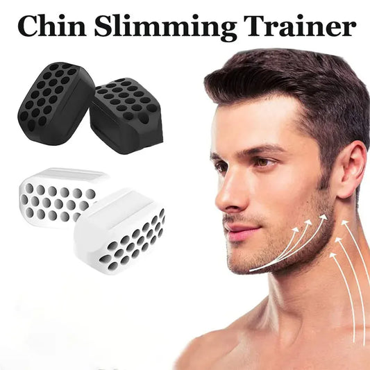 2 PC Silicone Chin Line Exerciser, Facial Muscle Exerciser, Chewing Trainer, Face Slimming Fitness Equipment, Food Grade Silicon