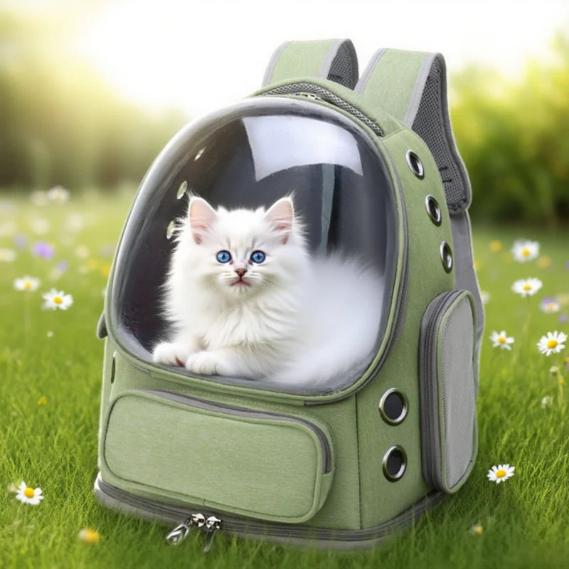 Transparent Pet Carrier Backpack Ideal Cat Accessories Outdoor Pet Shoulder Bag Breathable Pet Supplies With Ample Ventilation