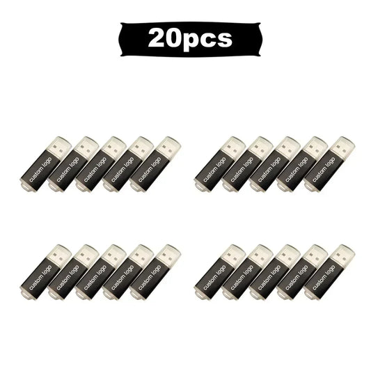USB Flash Drives 20PCS/lot Pen Drive 512MB 1GB 2GB 4GB 8GB 16GB Pendrive Memory Stick 32GB 64GB 128GB USB Stick Free Custom Logo