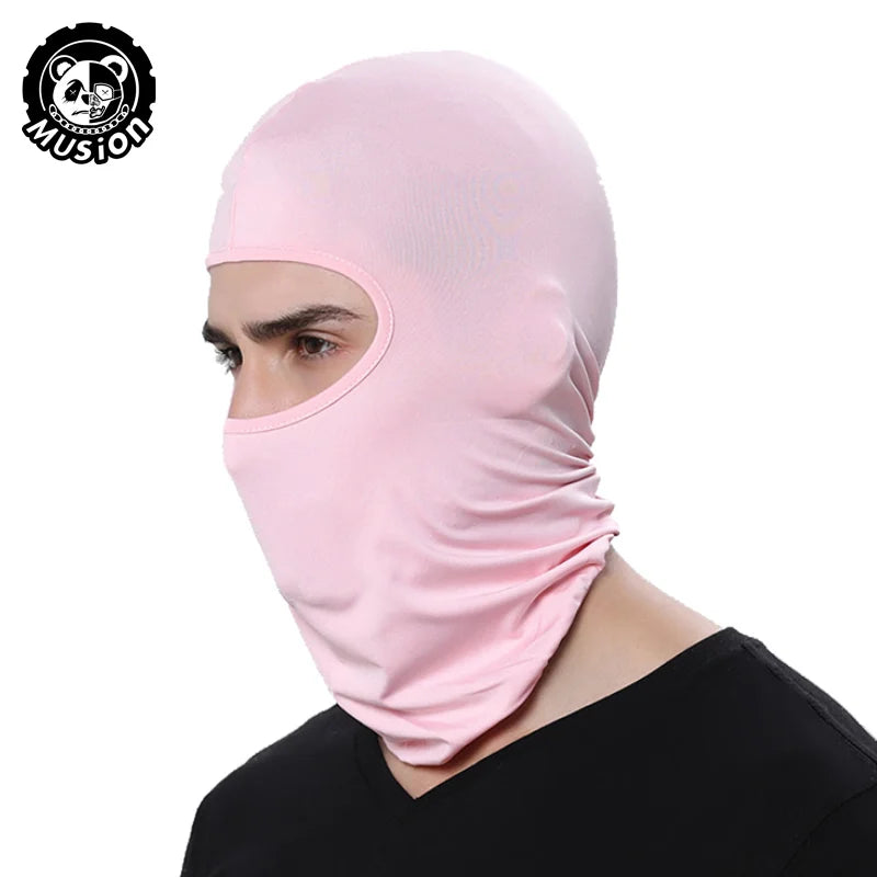 Musion Motorcycle Balaclava Sun Protection Full Face Mask Breathable Mesh Airsoft Mask Balaclava Bicycle Cycling Head Cover Unde