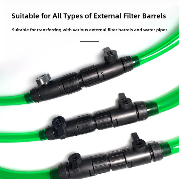 12/16mm Aquarium Quick Connect water pipe water flow controller Fish Tank Filter Barrel Quick Connect Connector reducer adapter