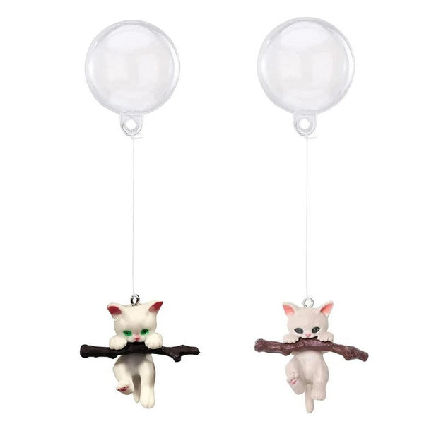 Fish  Floating Cat Figurines Ornament DIY Artificial Aquarium for Fish Play N84C