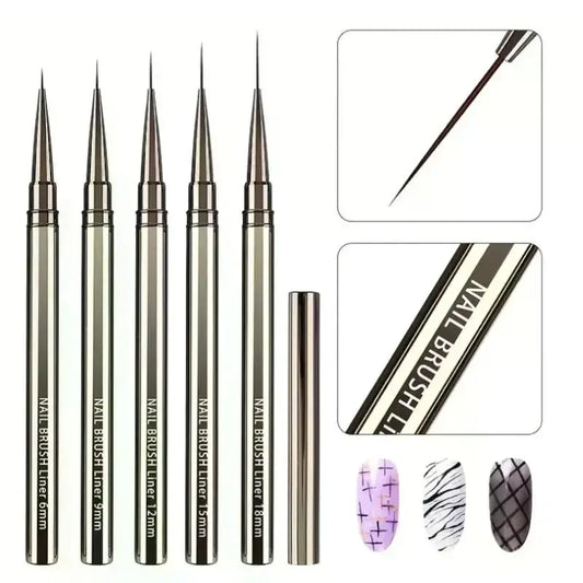 Nails Art Liner Brushes Elongated Lines Striping Drawing Painting  6/9/12/15/18mm Design Pen Professional Manicure Tool New