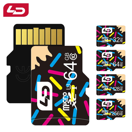 High-Speed Memory TF Card Micro SD Card 16GB 32GB, 64GB, 128GB Suitable for Tablets, Cameras, Phones, Laptops, Car Audio Systems