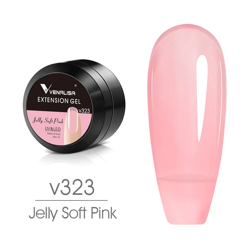 15ml Venalisa Poly Nail Gel 12 Color Camouflage Color UV LED Nail Polish Builder Extension Gel Nail Self Leveling Jelly Manicure