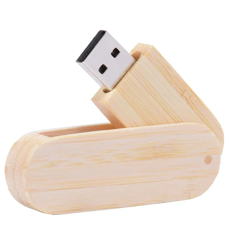 JASTER Customize Engraved LOGO wooden rotate usb 2.0 U Disk thumb pen drive 4GB 8GB 16GB 32GB 64gb 128GB (free custom logo)