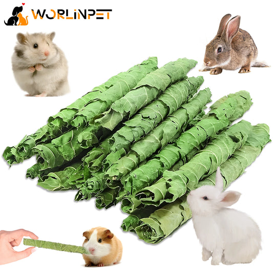 Rabbit Hamster Teeth Grinding Toys, Snacks, Natural Air Dried Natural Mulberry Leaf, The Toy of Choice for Small Pets