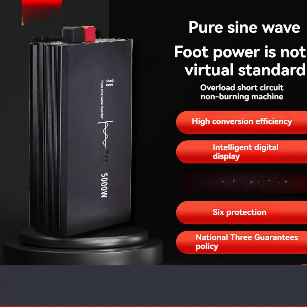 Inverter 12V 220V Pure Sine For Car And Household Use DC to AC 1800W-5000W 12V 24V 48V 60V 72V96V