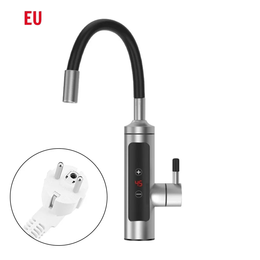 Electric Water Heater Kitchen Faucet Tankless Water Heater Tap LCD Digital Touch 360 Degree Rotation Thermostatic Faucets