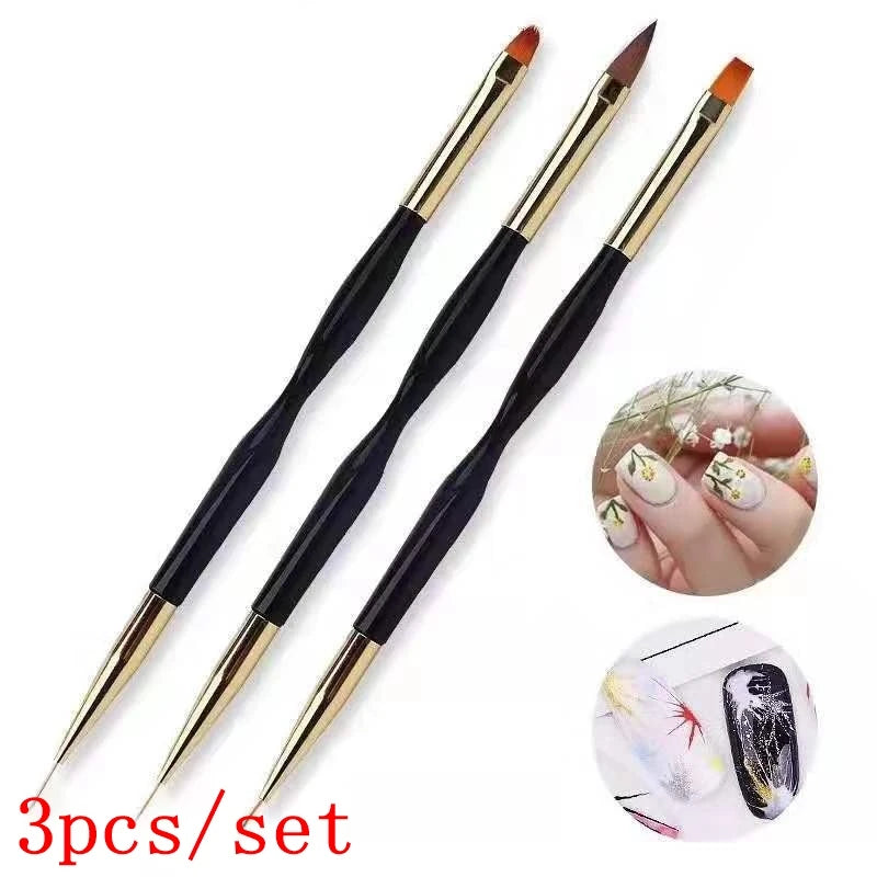 5pcs Premium Nail Art Liner Brush Set - Ultra-Fine Detailing Pens For Precision Manicure 6/9/12/15/26mm Long Line Nail Brushes *