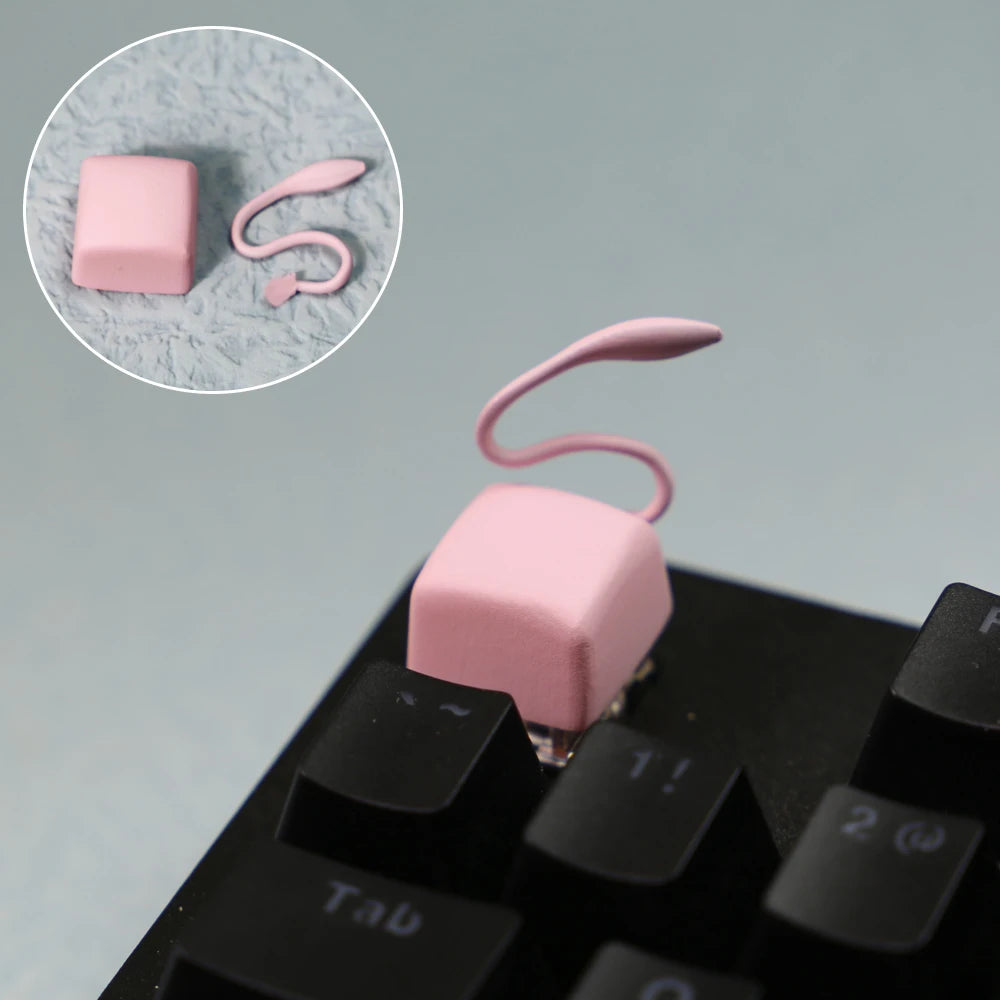 1pc Cartoon Personality Tail Gaming Keycap Elves Keycaps festival gift For Cherry MX Mechanical Keyboard Key Cap