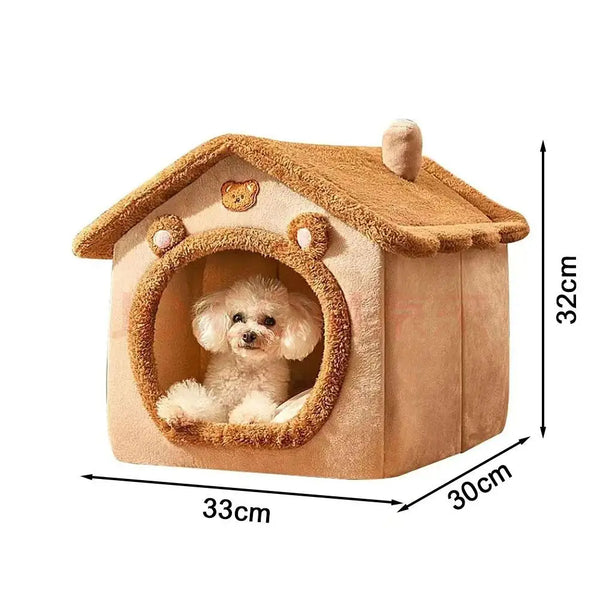 Cozy Pet Cave House | Warm Indoor Bed for Cats & Small Dogs