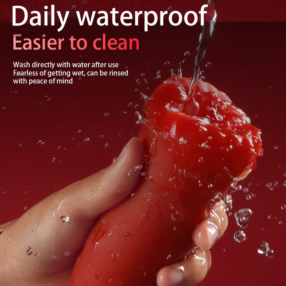 Male Sucking Masturbator (w/Vibrating Bullet) - 18+ Oral/Vaginal Blowjob Stimulation, Penis Vibrator Cup