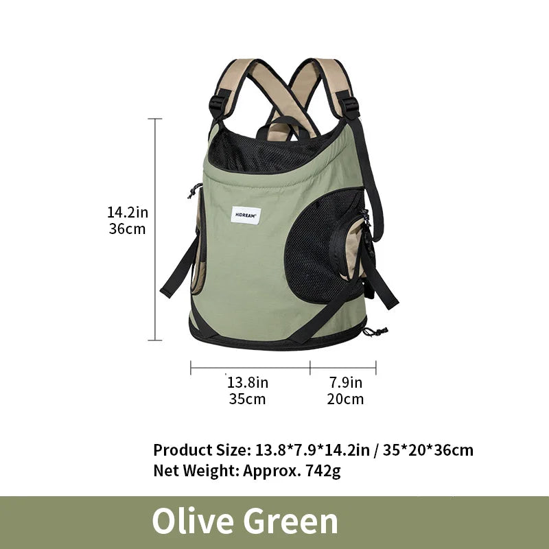 Pet Chest Backpack Front Carrying Tote Backpack Dogs and Cats Breathable Portable Outdoor Bag Shoulder Cat Bag