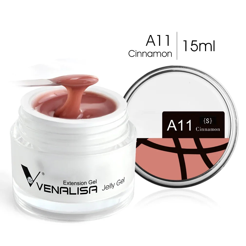 15ml Venalisa Poly Nail Gel 12 Color Camouflage Color UV LED Nail Polish Builder Extension Gel Nail Self Leveling Jelly Manicure
