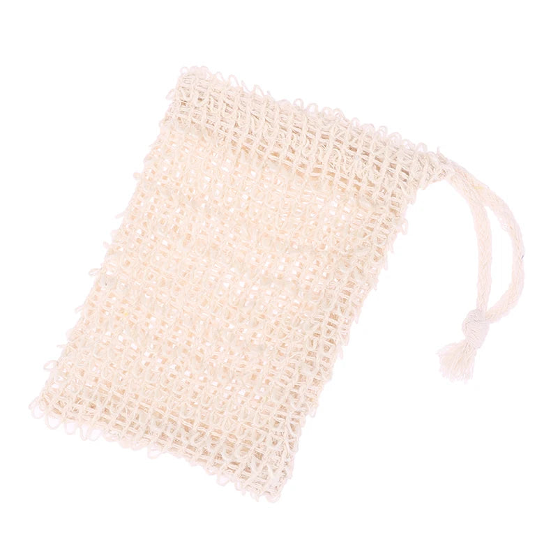 Cotton Linen Soap Saver Bag Pouch Bar Plentiful Bubble Foam Soap Bags Exfoliating Soap Mesh Bags for Shower Soap Holder Pocket