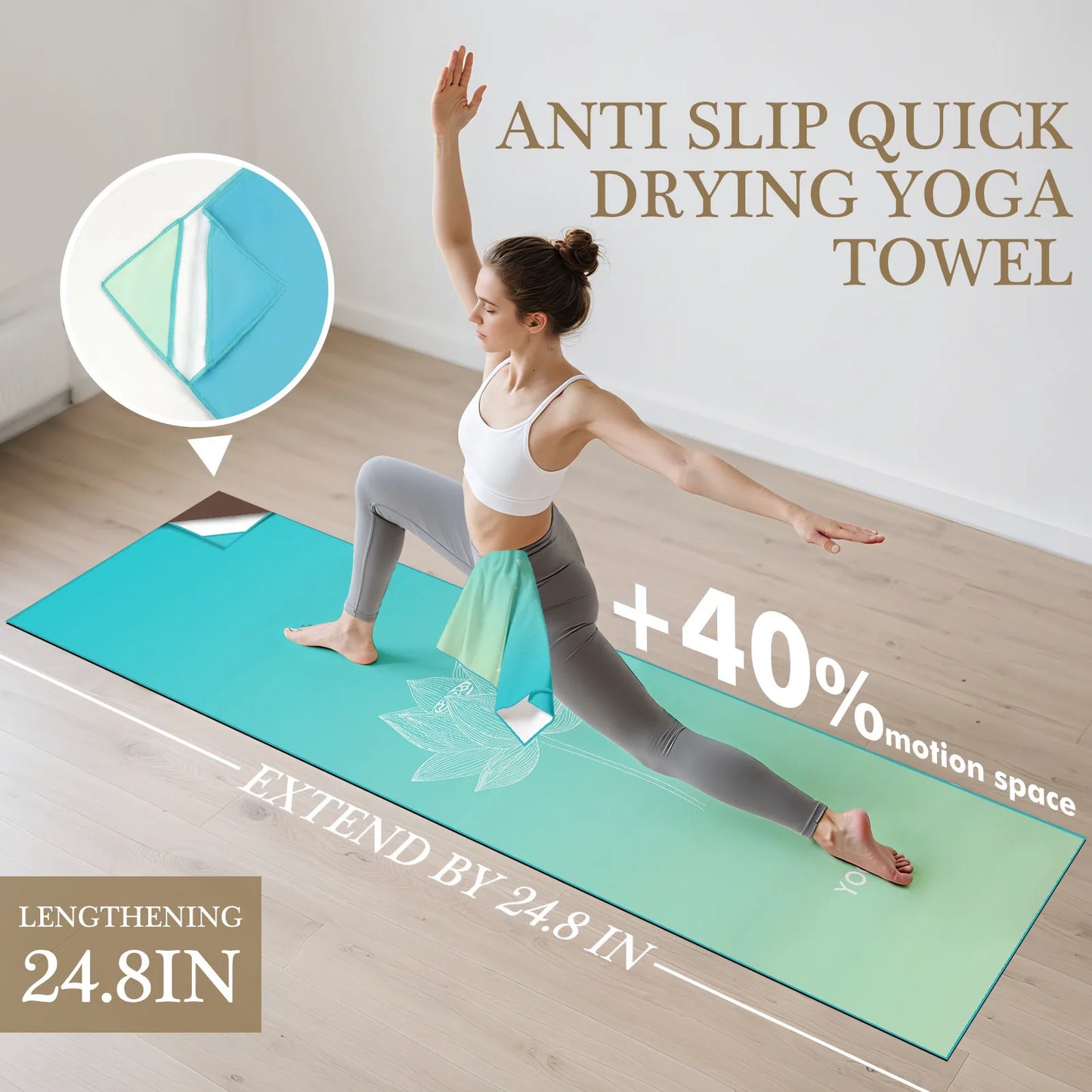 Eco-Friendly Yoga Mat Cover - Anti-Slip, Odor-Resistant, Lightweight, for Travel & Home Workouts - 필라테스 (Pilates)