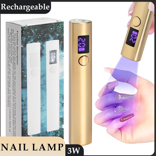Handheld UV Led Nail Lamp Nail Dryer Nail Light For Curing All Gel Polish Rechargeable Quick Drying Manicure Lamp Nail Art Tools