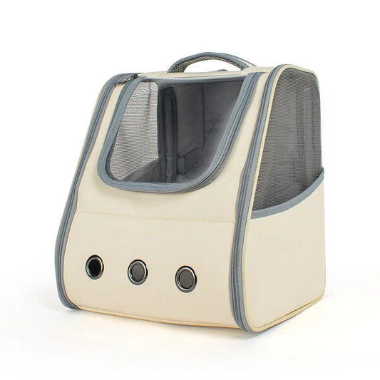 Pet Cat Backpack Travel Backpack for Medium Cats Bag for Pet with Breathable,Spacious and Cozy Design Cat Accessories（Grey）