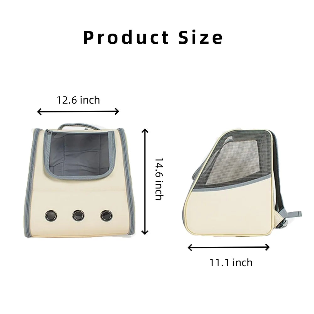 Pet Cat Backpack Travel Backpack for Medium Cats Bag for Pet with Breathable,Spacious and Cozy Design Cat Accessories（Grey）