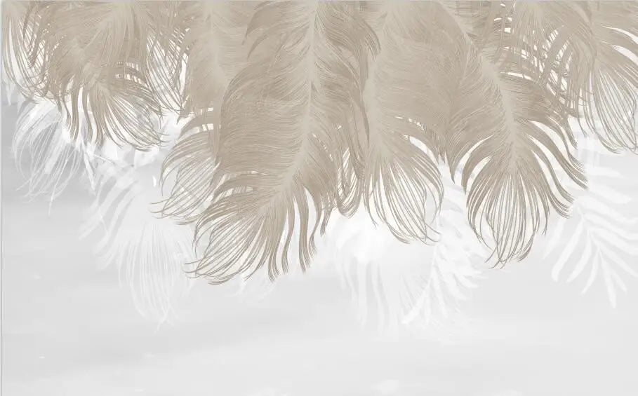 Custom photo wallpaper 3D mural Nordic minimalist luxury feather background wall hotel coffee shop decoration murals wall paper