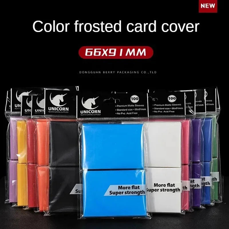 100Pcs/Set 66x91mm Matte Standard Size Card Sleeves TCG Trading Cards Protector for Tarot Shield Board Games Magical Cover PKM