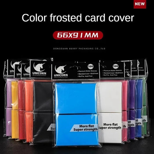 100Pcs/Set 66x91mm Matte Standard Size Card Sleeves TCG Trading Cards Protector for Tarot Shield Board Games Magical Cover PKM