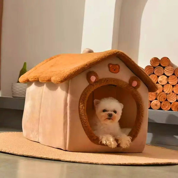 Cozy Pet Cave House | Warm Indoor Bed for Cats & Small Dogs