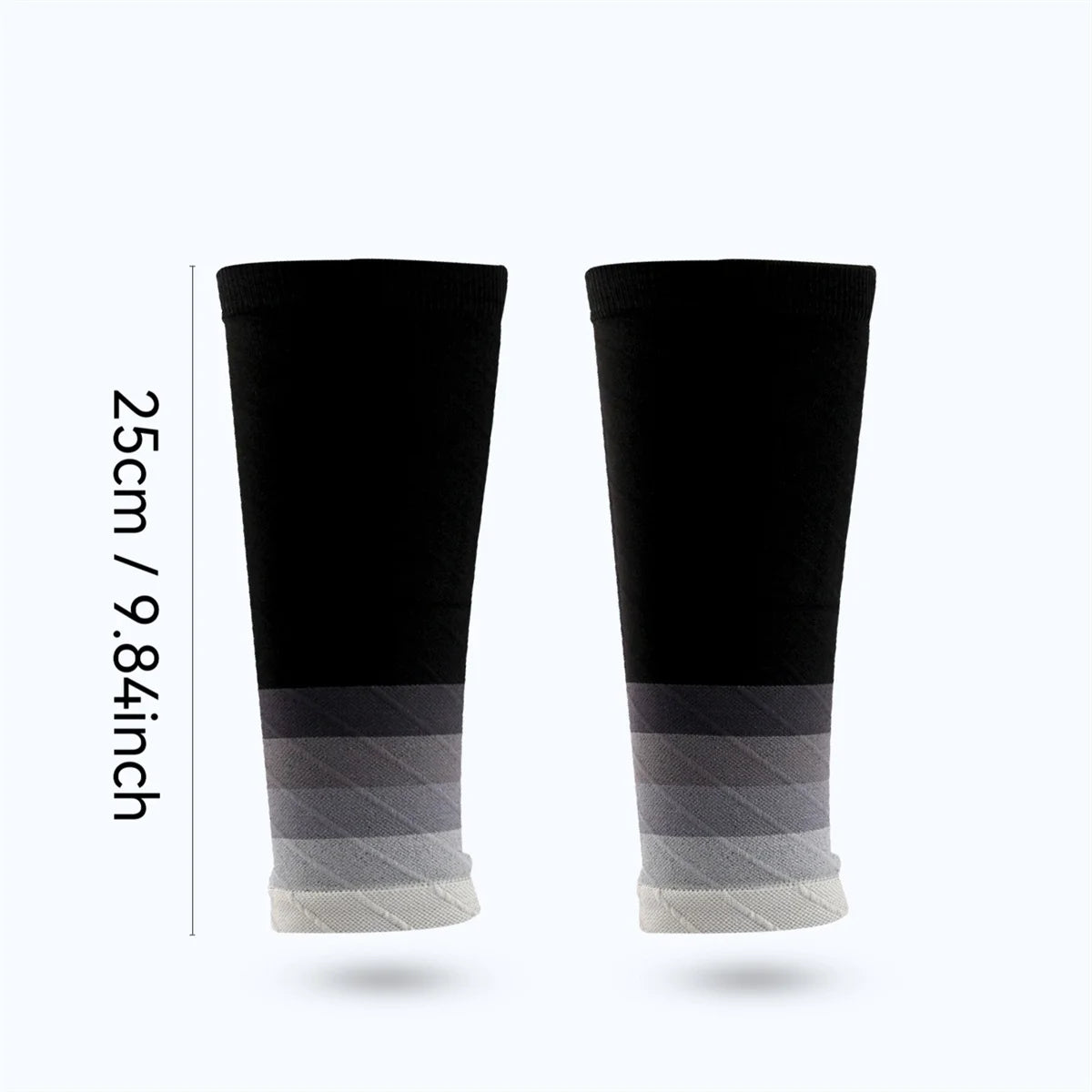 1 pair of calf support compression sleeves, suitable for men and women running without foot socks, outdoor sports marathon cycli