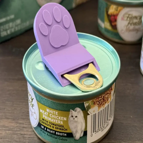 Pet Can Opener for Women - Ergonomic Non-Slip Grip, Safe for Cat/Dog Food, Durable Plastic Kitchen