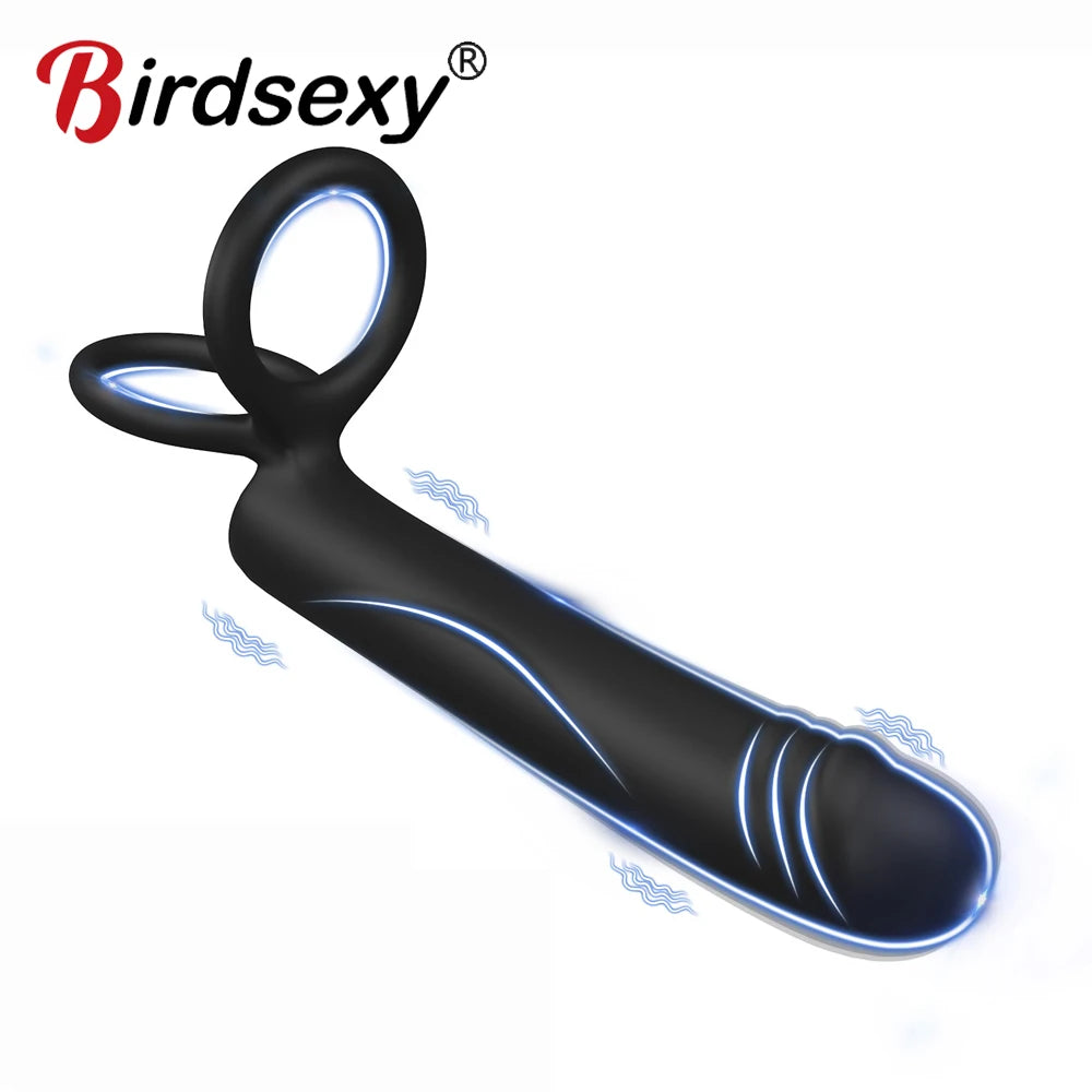 Strap On Anal Plug Vibrator Dick Dildo Sex Toys For Men Couples Bullet Vibrator Penis Ring Double Penetration Vagina Butt Plug